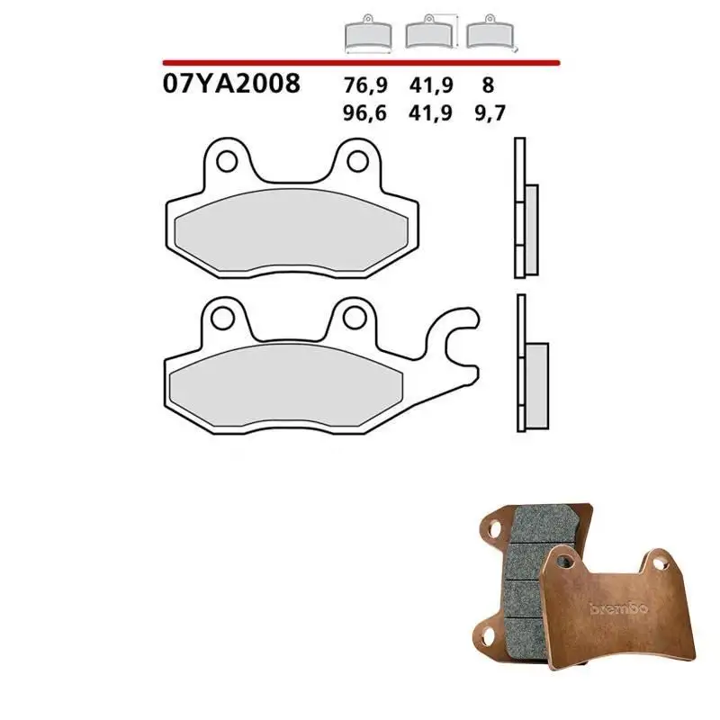 Pastiglie freno posteriori Brembo per triumph daytona 1000 1992 - Mescola primo equipaggiamento 07YA2008