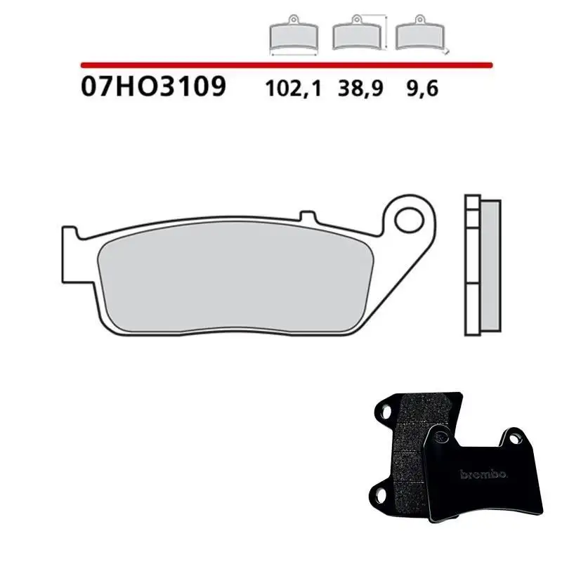 Pastiglie freno posteriori Brembo per triumph legend tt 885 900 99-01 - Mescola primo equipaggiamento Carbon Ceramica 07HO3109