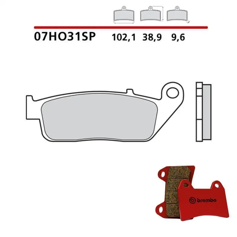 Pastiglie freno posteriori Brembo per triumph legend tt 885 900 99-01 - Mescola SP sinterizzata 07HO31SP