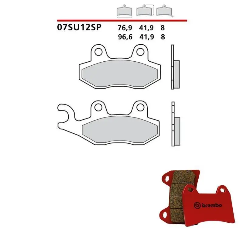 Pastiglie freno posteriori Brembo per triumph speed triple 94 abs 1050 15-16 - Mescola SP sinterizzata 07SU12SP