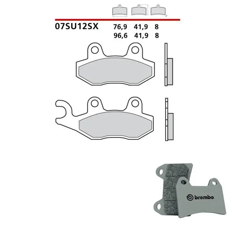 Pastiglie freno posteriori Brembo per triumph speed triple r 94 abs 1050 15-16 - Mescola SX sinterizzata 07SU12SX