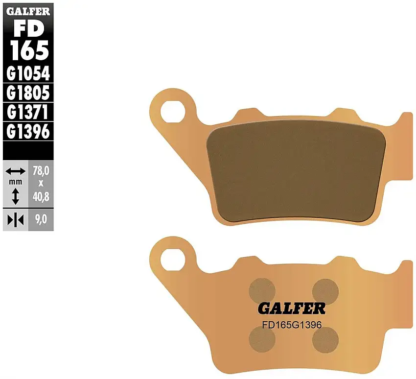 Pastiglie freno posteriori Galfer per KTM 390 Duke ABS 13-24 - Mescola G1396 sinterizzata offroad FD165G1396