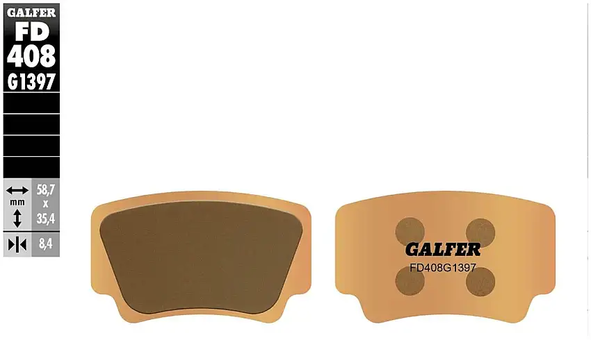 Pastiglie freno posteriori Galfer per ktm 525 xc 2008 - Mescola G1397 sinterizzata offroad FD408G1397