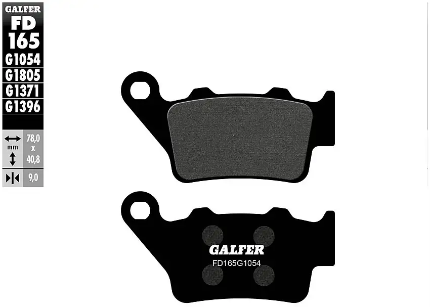 Pastiglie freno posteriori Galfer per KTM 625 SMC 2006 - Mescola G1054 semimetallica FD165G1054