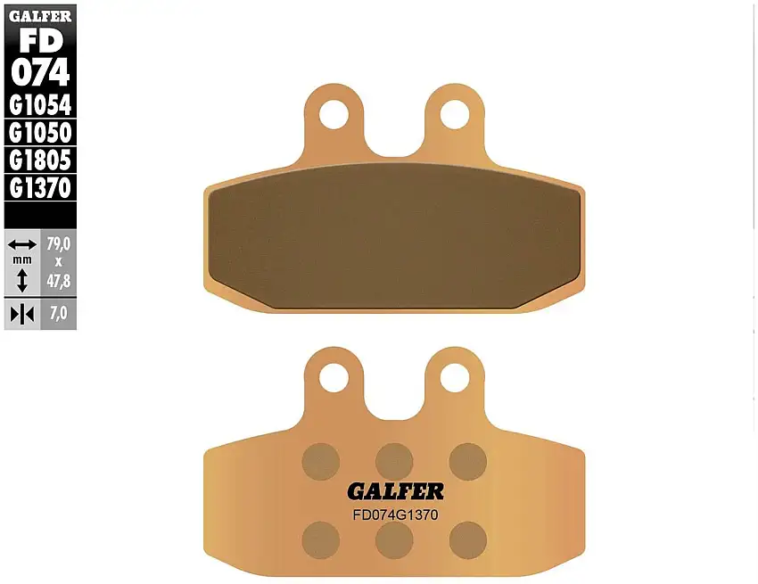 Pastiglie freno posteriori Galfer per KTM GS 125 89-90 - Mescola G1370 sinterizzata strada FD074G1370