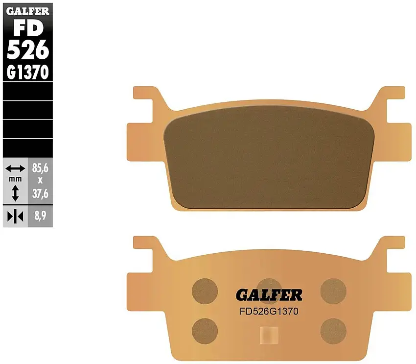 Pastiglie freno posteriori Galfer per kymco ak 550 premium 2023 - Mescola G1370 sinterizzata strada FD526G1370