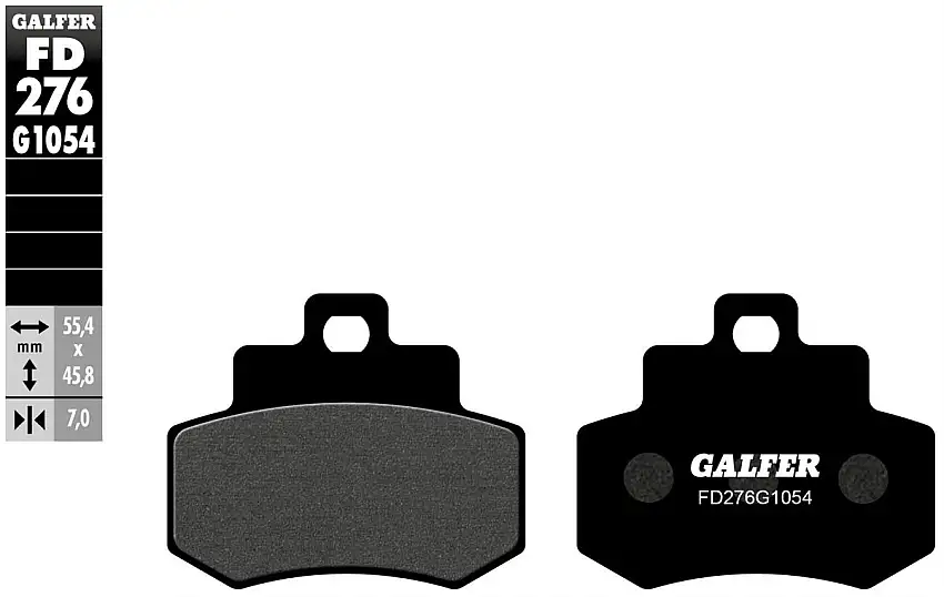 Pastiglie freno posteriori Galfer per Kymco Grand Dink 250 2002 - Mescola G1054 semimetallica FD276G1054