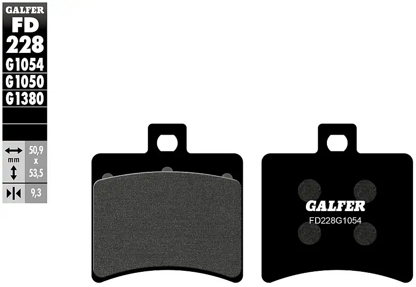 Pastiglie freno posteriori Galfer per malaguti madison 150 2000 - Mescola G1054 semimetallica FD228G1054