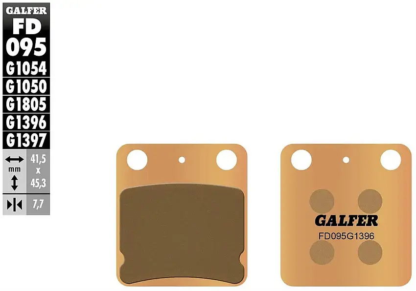 Pastiglie freno posteriori Galfer per mash black seven 250 2017 - Mescola G1396 sinterizzata offroad FD095G1396