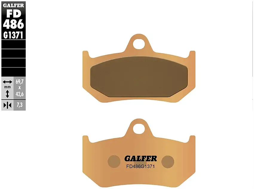 Pastiglie freno posteriori Galfer per MV Agusta Brutale 990 R 2010 - Mescola G1371 sinterizzata strada FD486G1371