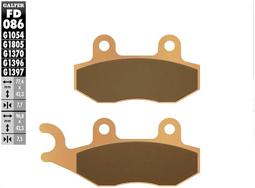 Pastiglie freno posteriori Galfer per peugeot satelis 300i 2013 - Mescola G1370 sinterizzata strada FD086G1370