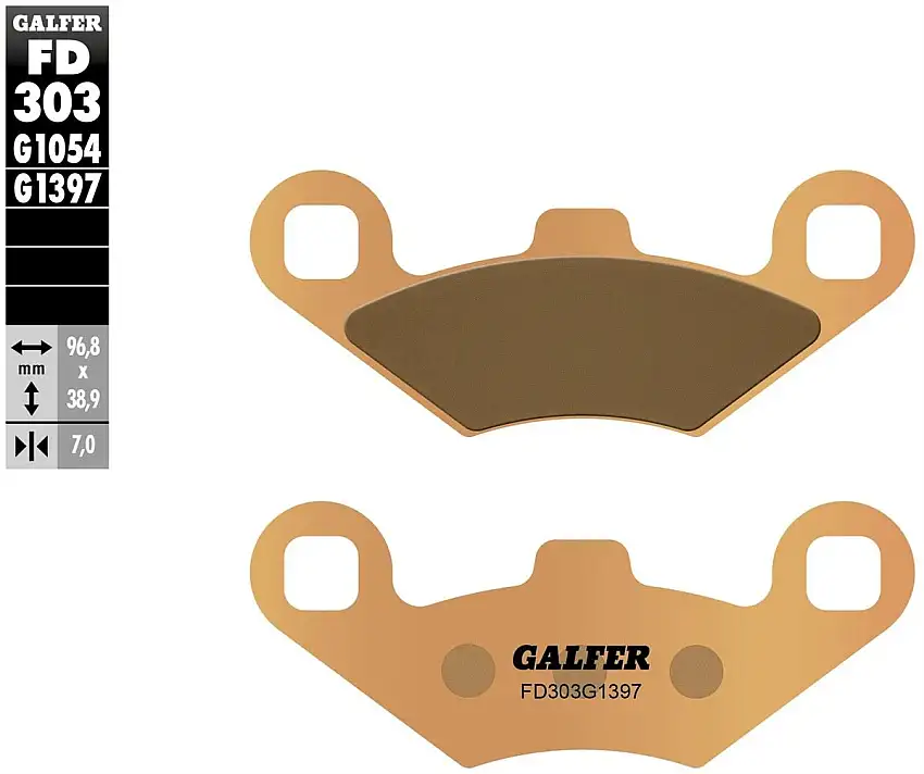 Pastiglie freno posteriori Galfer per polaris predator 500 2003 - Mescola G1397 sinterizzata offroad FD303G1397
