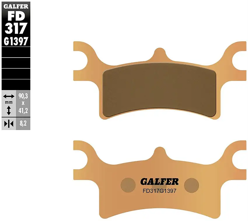 Pastiglie freno posteriori Galfer per polaris sportsman 500 forest 2012 - Mescola G1397 sinterizzata offroad FD317G1397