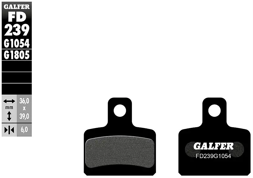 Pastiglie freno posteriori Galfer per scorpa sy 250 00-04 - Mescola G1054 semimetallica FD239G1054