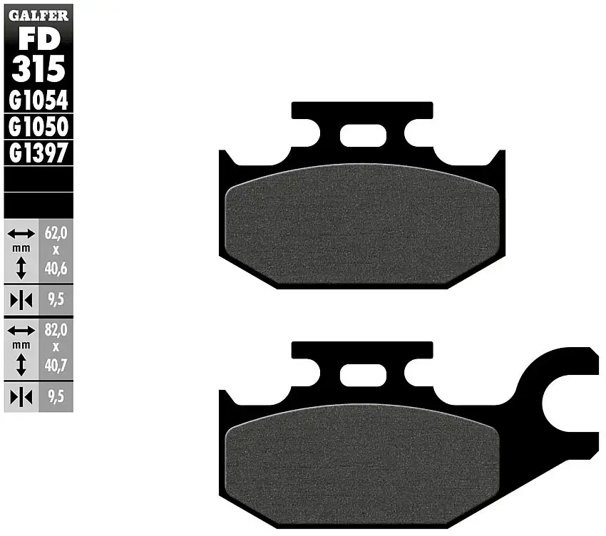 Pastiglie freno posteriori Galfer per Suzuki Burgman 200 ABS 2014 - Mescola G1054 semimetallica FD315G1054