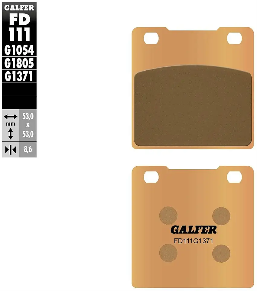 Pastiglie freno posteriori Galfer per Suzuki GSX 600 F 91-04 - Mescola G1371 sinterizzata strada FD111G1371