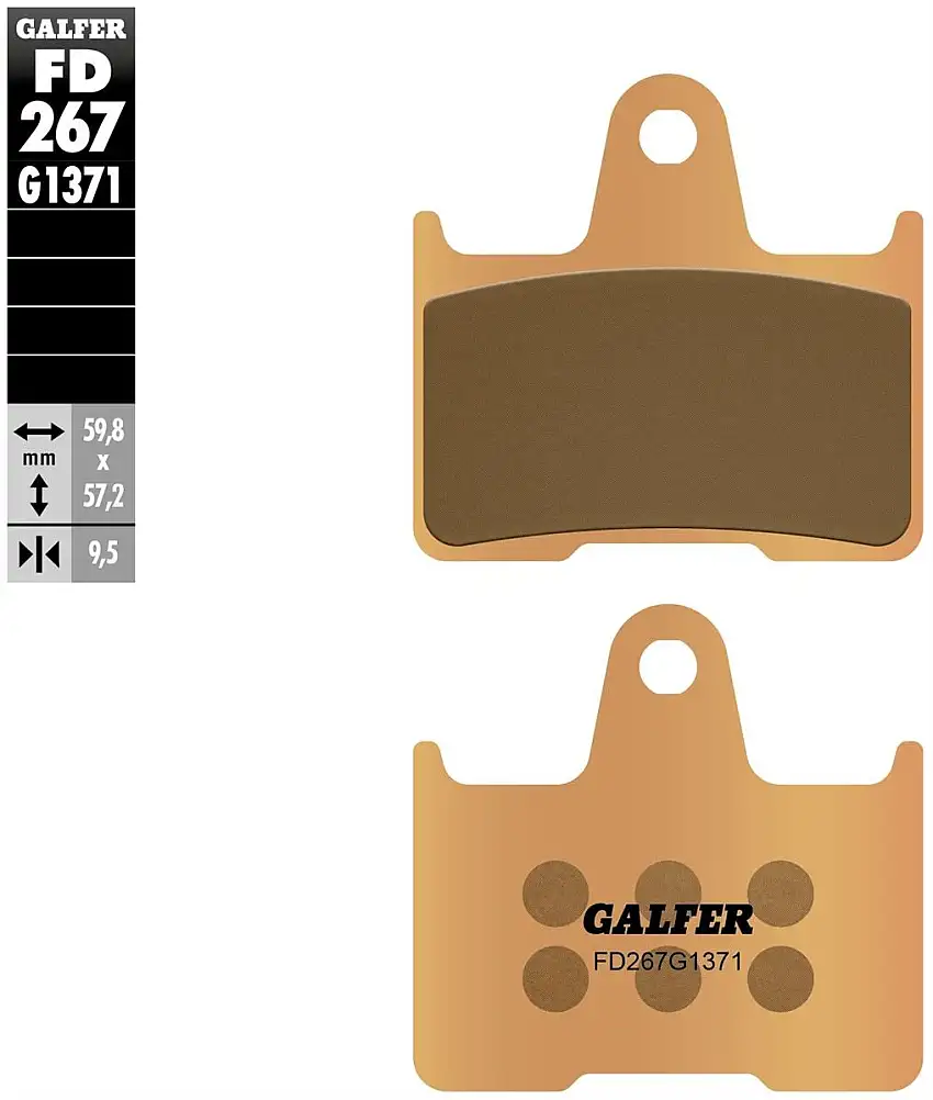 Pastiglie freno posteriori Galfer per Suzuki GSX-R 1000 01-06 - Mescola G1371 sinterizzata strada FD267G1371