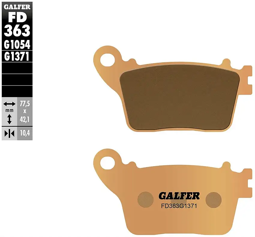Pastiglie freno posteriori Galfer per Suzuki GSX-R 1000 09-16 - Mescola G1371 sinterizzata strada FD363G1371