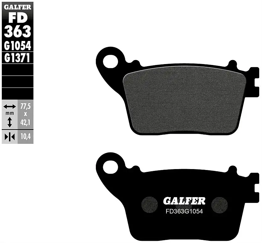 Pastiglie freno posteriori Galfer per Suzuki GSX-R 600 2011 - Mescola G1054 semimetallica FD363G1054