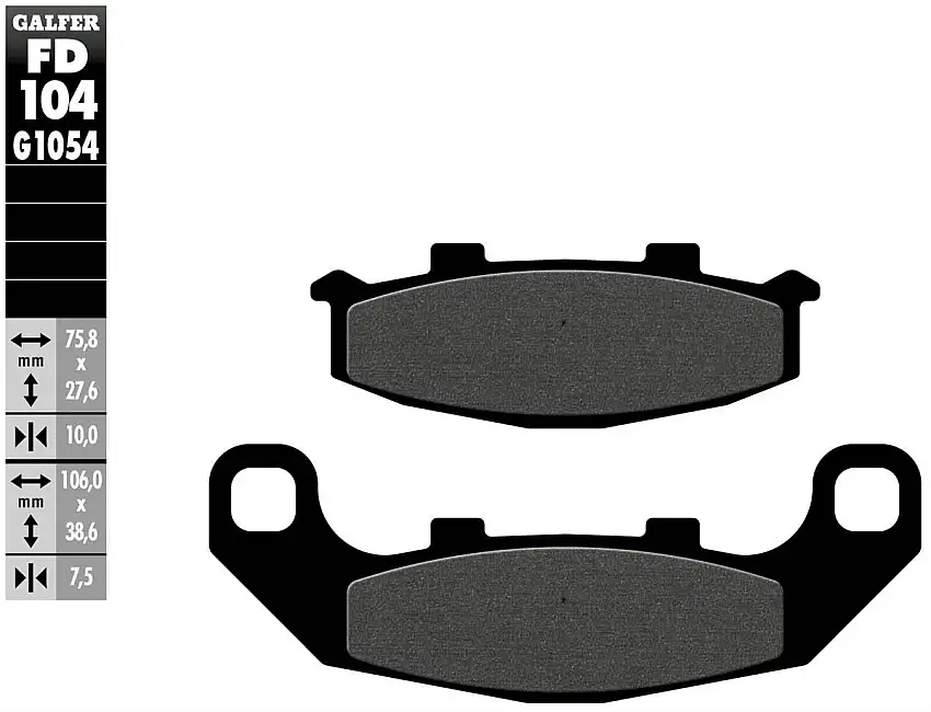 Pastiglie freno posteriori Galfer per Suzuki RGV gamma 250 vj22 91-95 - Mescola G1054 semimetallica FD104G1054