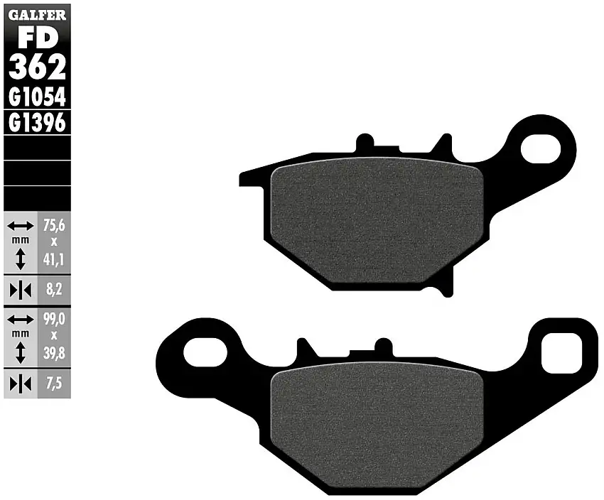 Pastiglie freno posteriori Galfer per Suzuki RM 85 05-23 - Mescola G1054 semimetallica FD362G1054