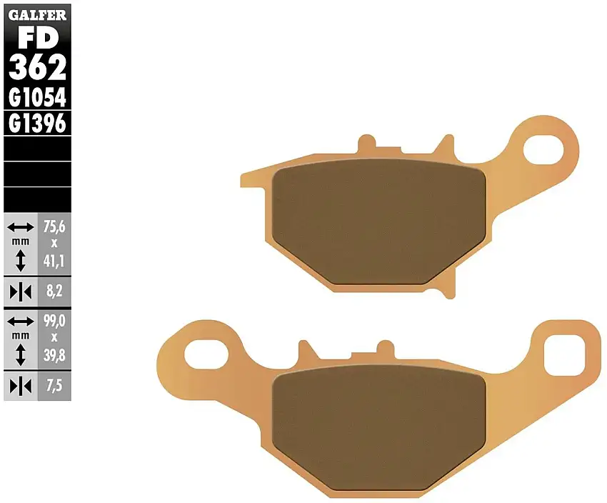 Pastiglie freno posteriori Galfer per Suzuki RM 85 05-23 - Mescola G1396 sinterizzata offroad FD362G1396