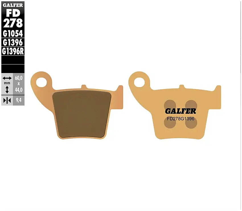 Pastiglie freno posteriori Galfer per TM MX 85 2013 - Mescola G1396 sinterizzata offroad FD278G1396