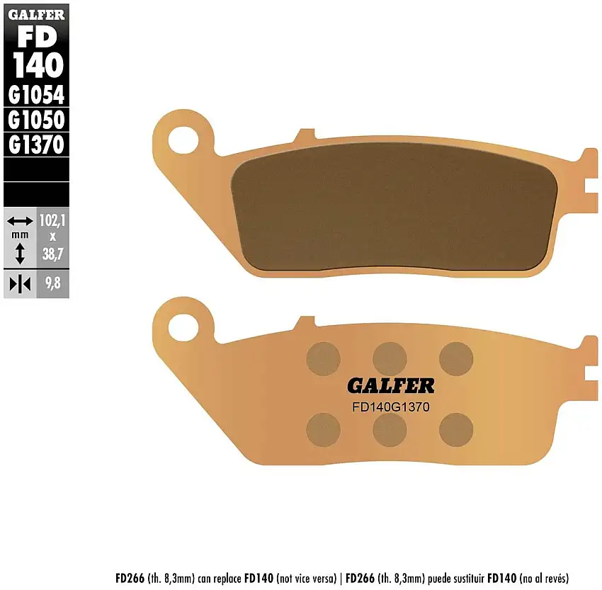 Pastiglie freno posteriori Galfer per triumph adventurer 900 1999 - Mescola G1370 sinterizzata strada FD140G1370