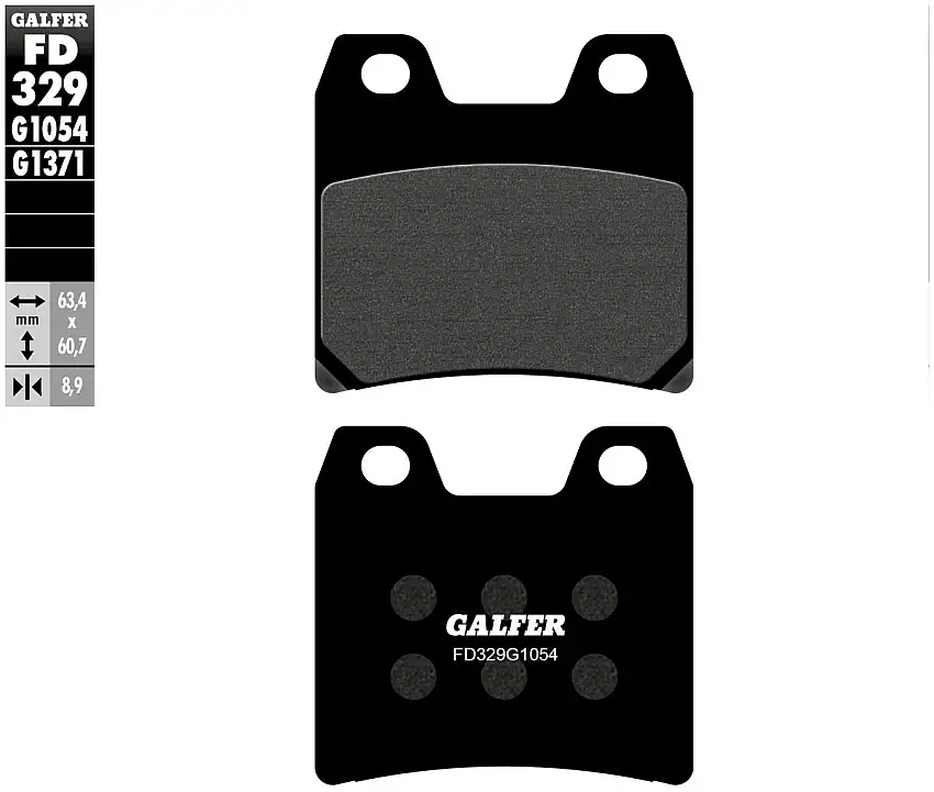 Pastiglie freno posteriori Galfer per Yamaha Fazer 1000 00-05 - Mescola G1054 semimetallica FD329G1054