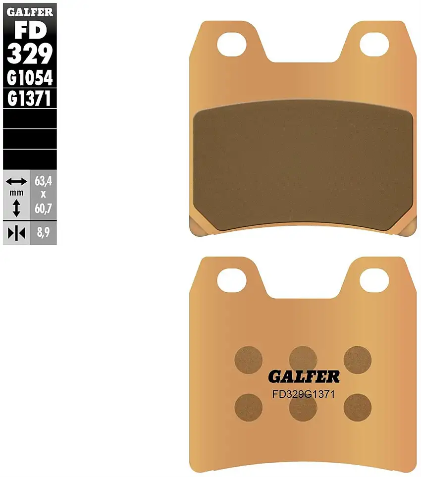 Pastiglie freno posteriori Galfer per Yamaha Fazer 1000 00-05 - Mescola G1371 sinterizzata strada FD329G1371