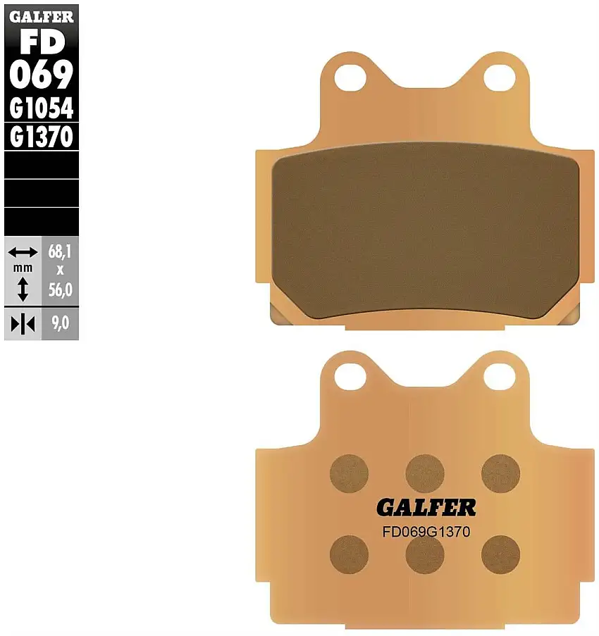 Pastiglie freno posteriori Galfer per Yamaha Fazer 600 98-03 - Mescola G1370 sinterizzata strada FD069G1370