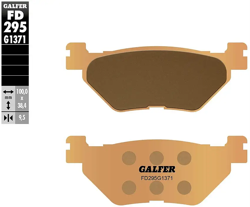 Pastiglie freno posteriori Galfer per Yamaha FJR 1300 01-05 - Mescola G1371 sinterizzata strada FD295G1371