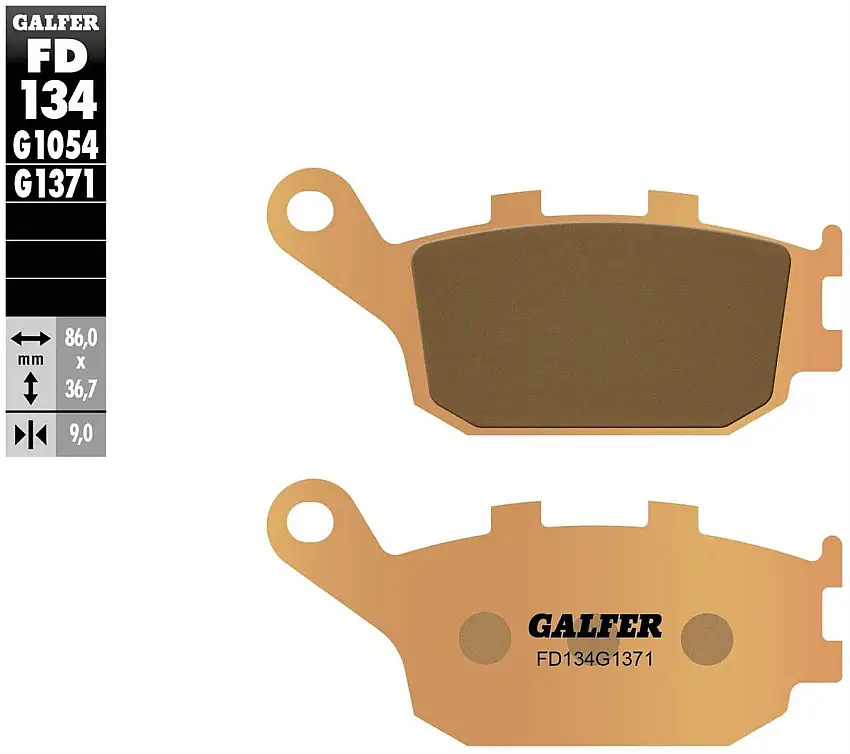 Pastiglie freno posteriori Galfer per Yamaha FZ6 Fazer S2 ABS 2007 - Mescola G1371 sinterizzata strada FD134G1371