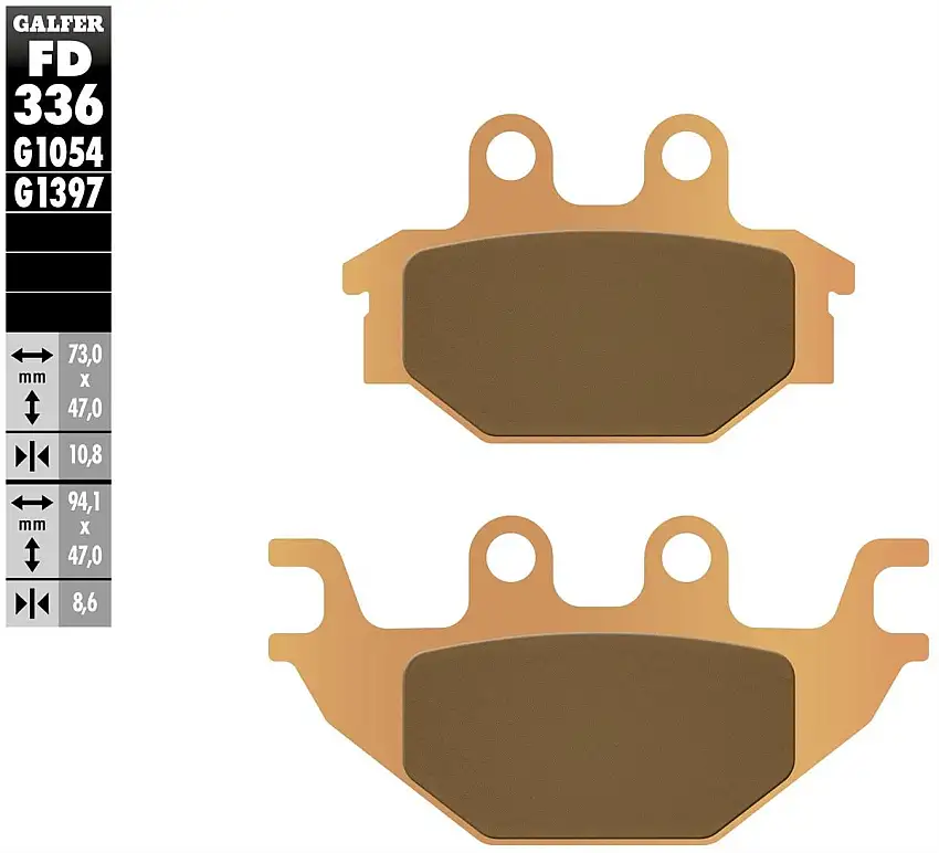 Pastiglie freno posteriori Galfer per Yamaha MT 125 14-19 - Mescola G1397 sinterizzata offroad FD336G1397