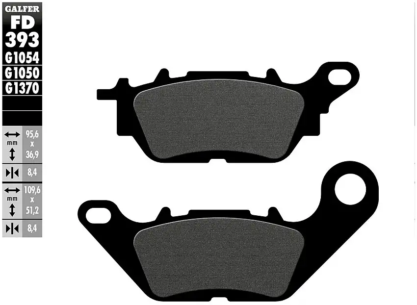 Pastiglie freno posteriori Galfer per Yamaha N-Max 125 2015 - Mescola G1054 semimetallica FD393G1054