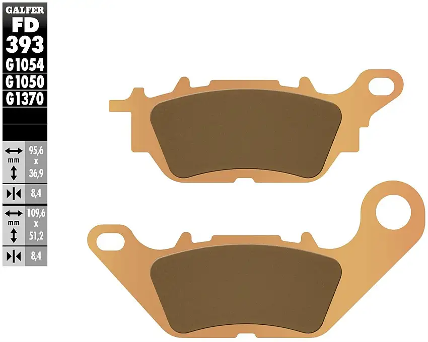 Pastiglie freno posteriori Galfer per Yamaha N-Max 125 2015 - Mescola G1370 sinterizzata strada FD393G1370