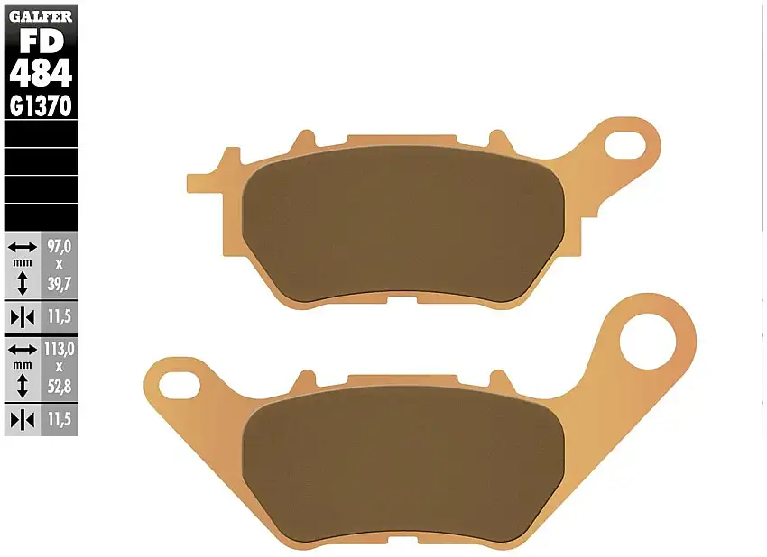 Pastiglie freno posteriori Galfer per Yamaha R3 15-23 - Mescola G1370 sinterizzata strada FD484G1370