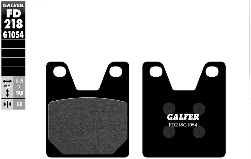 Pastiglie freno posteriori Galfer per Yamaha R7 750 1999 - Mescola G1054 semimetallica FD218G1054