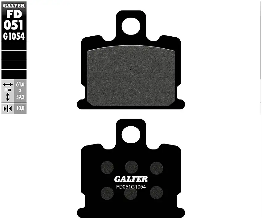 Pastiglie freno posteriori Galfer per Yamaha RD 350 LC 1980 - Mescola G1054 semimetallica FD051G1054
