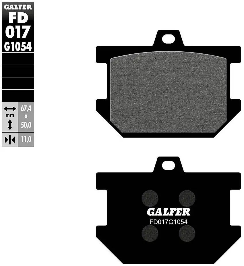 Pastiglie freno posteriori Galfer per yamaha sr 400 80-86 - Mescola G1054 semimetallica FD017G1054