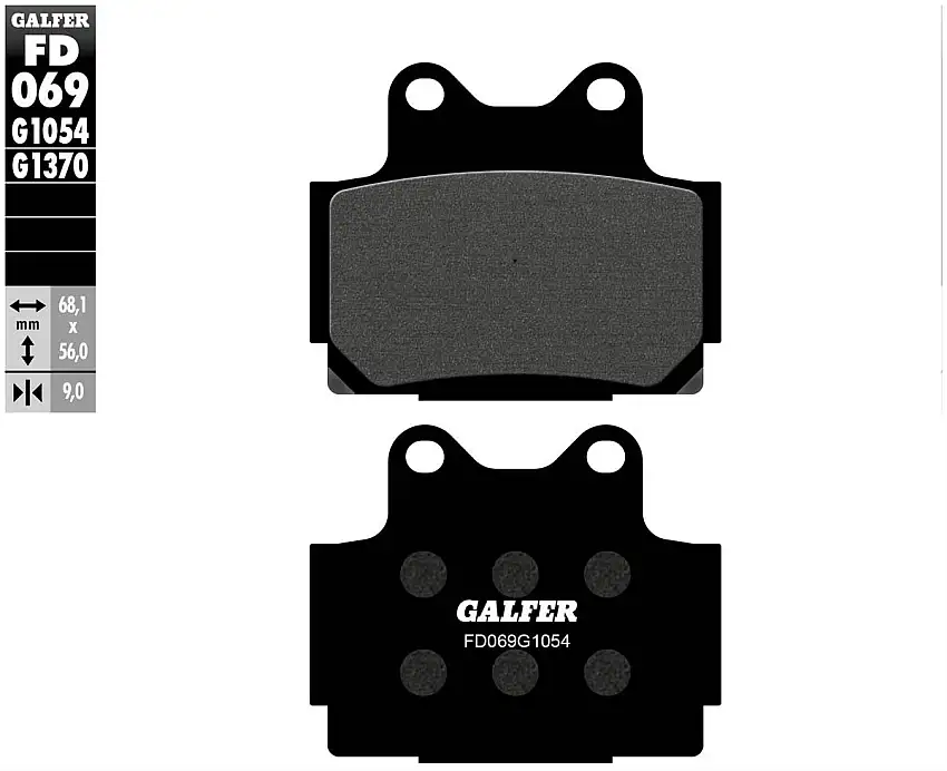 Pastiglie freno posteriori Galfer per yamaha srx 600 85-89 - Mescola G1054 semimetallica FD069G1054