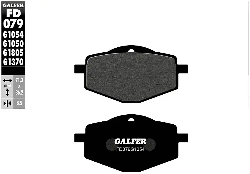 Pastiglie freno posteriori Galfer per yamaha tdr 50 1988 - Mescola G1054 semimetallica FD079G1054