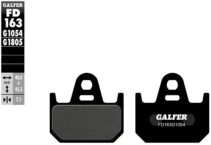 Pastiglie freno posteriori Galfer per Yamaha TZ 250 1990 - Mescola G1054 semimetallica FD163G1054
