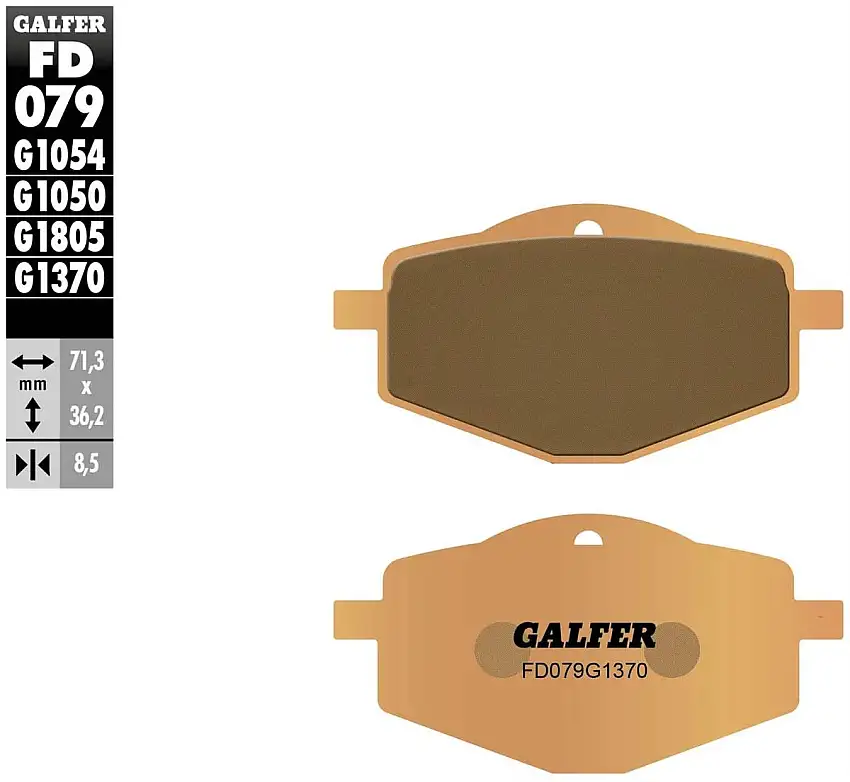 Pastiglie freno posteriori Galfer per yamaha tzr 80 rr 1992 - Mescola G1370 sinterizzata strada FD079G1370