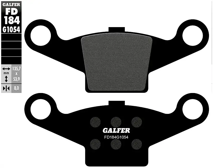 Pastiglie freno posteriori Galfer per Yamaha Vmax 1200 92-96 - Mescola G1054 semimetallica FD184G1054