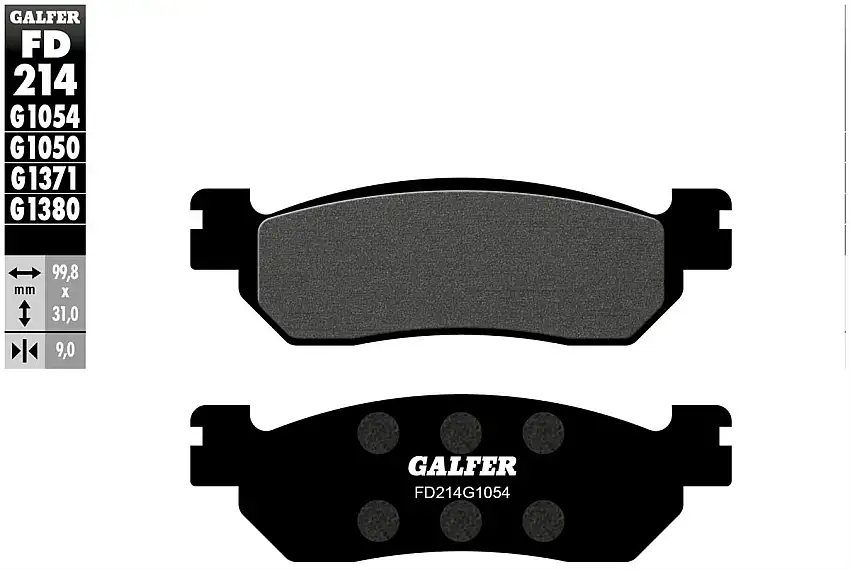 Pastiglie freno posteriori Galfer per Yamaha X-Max 250 ABS 14-16 - Mescola G1054 semimetallica FD214G1054