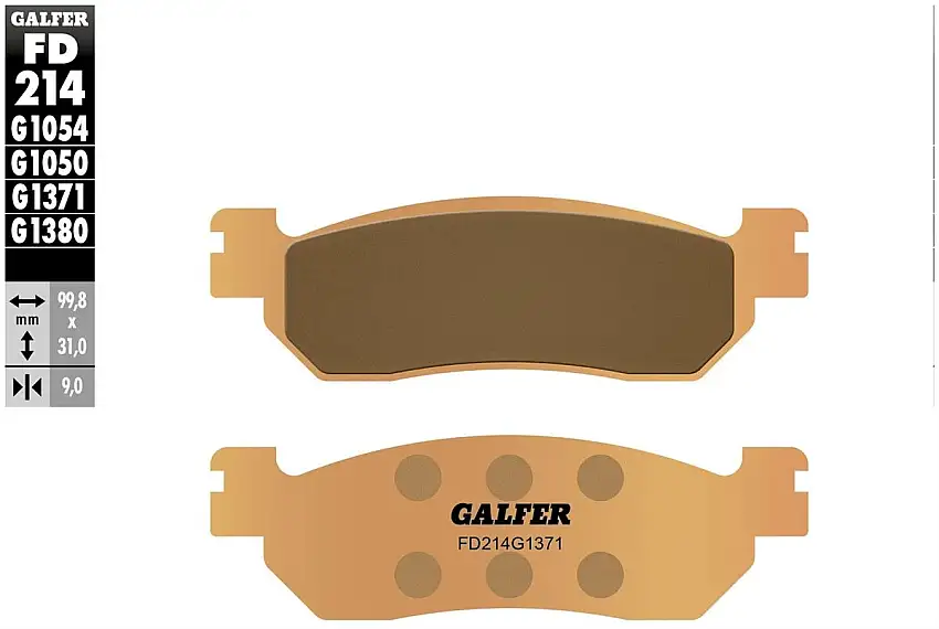 Pastiglie freno posteriori Galfer per Yamaha X-Max 400 13-17 - Mescola G1371 sinterizzata strada FD214G1371