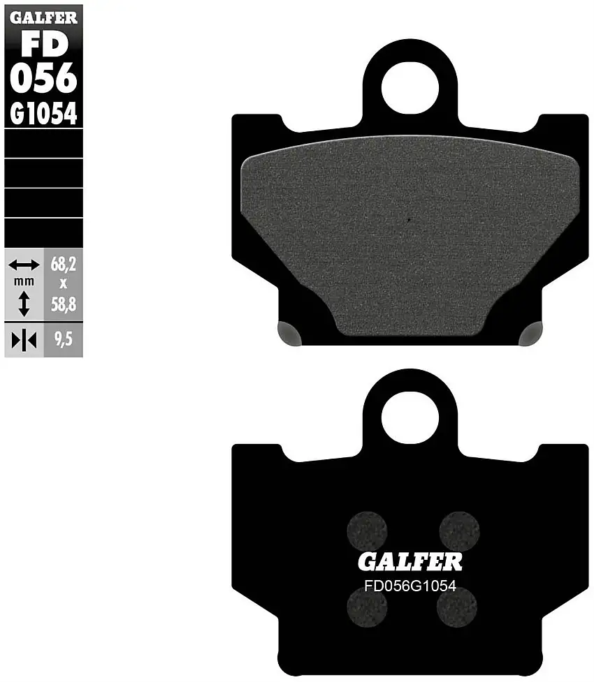 Pastiglie freno posteriori Galfer per yamaha xj 400 1982 - Mescola G1054 semimetallica FD056G1054
