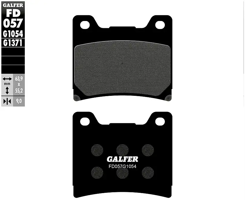 Pastiglie freno posteriori Galfer per Yamaha XJ6 84-91 - Mescola G1054 semimetallica FD057G1054