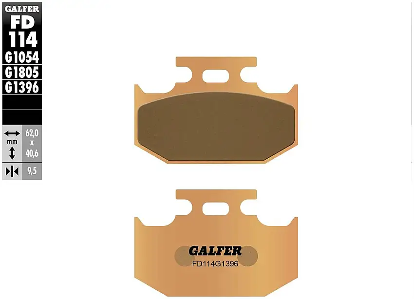 Pastiglie freno posteriori Galfer per yamaha xtz 250 z tenere 2011 - Mescola G1396 sinterizzata offroad FD114G1396